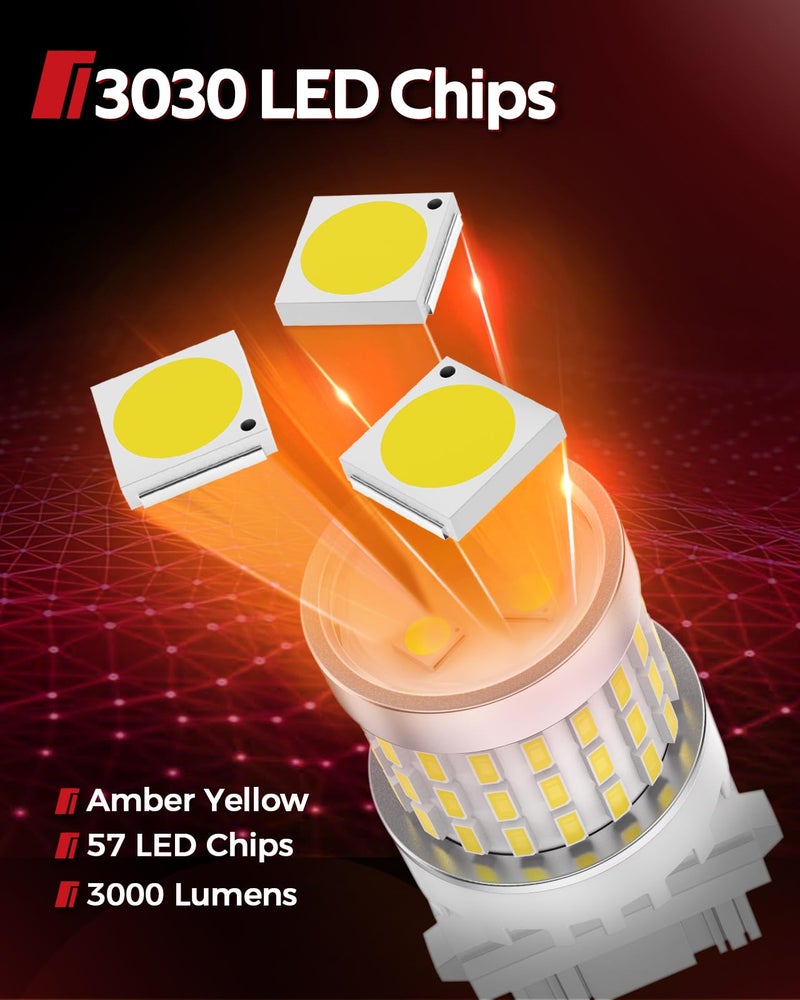 Torchbeam 912 921 LED Bulb T15 Backup Light Bulbs Extremely Bright 3030 SMD Chipsets Error-Free 906 W16W for Back up Brake Reverse Lights 6000K Xenon White (Pack of 2) - Image 2